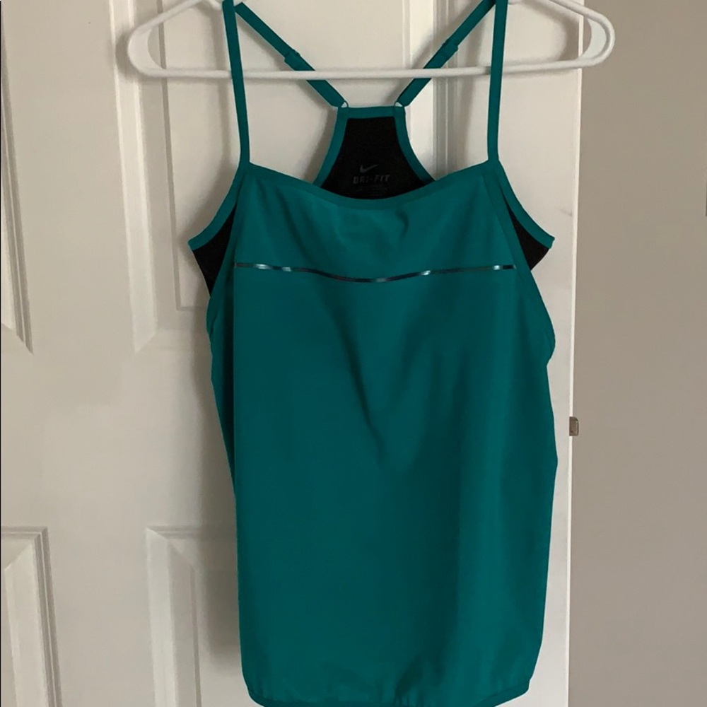 Nike Dri-Fit Bra Tank Top Emerald Green - EUC